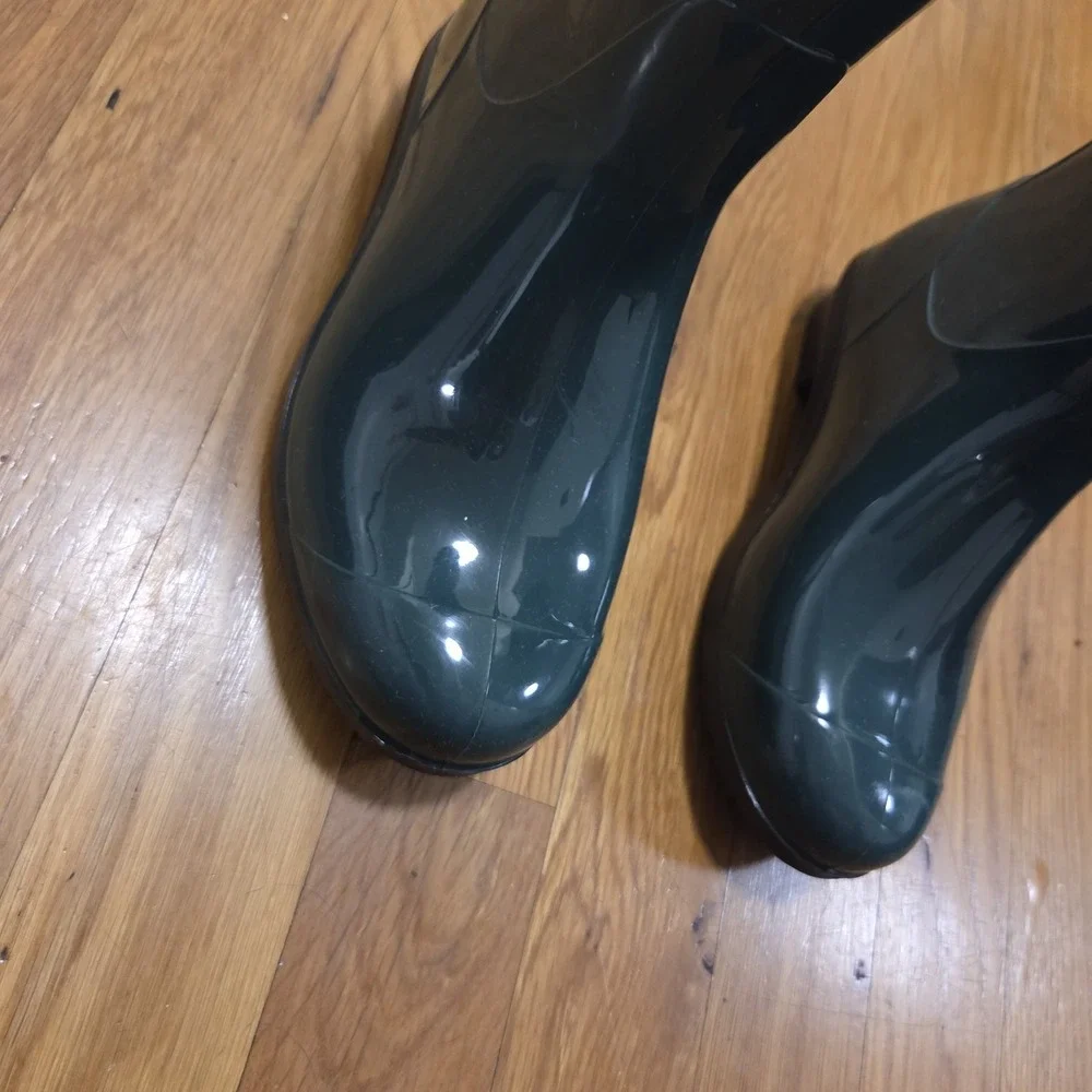 UGG K Raana Rain Boots Waterproof Rubber Youth‎ Kids Boy/Girl Sz 13 Pine Green